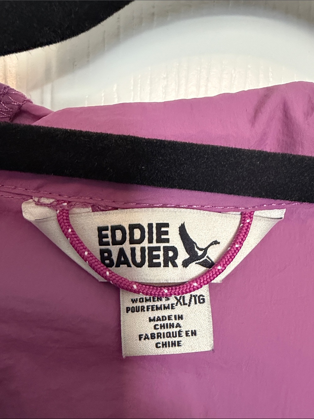 Eddie Bauer Colorblock Pink & Purple Hooded Windbreaker - Picture 2 of 11